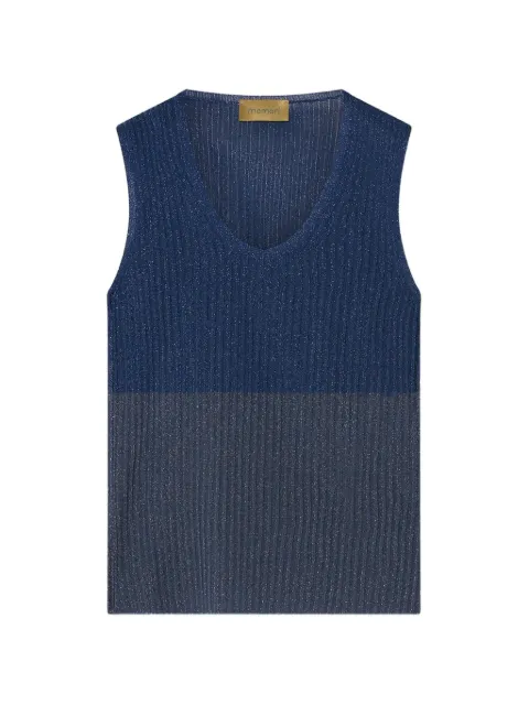 MOMONÌ Blioa ribbed-knit top Blue 266MMOKN00126666MO