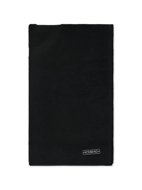 Iceberg logo-debossed beach towel Black ICE26MTW01