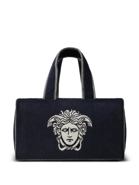 Versace terry-cloth jacquard gym bag Blue 10253371A17767