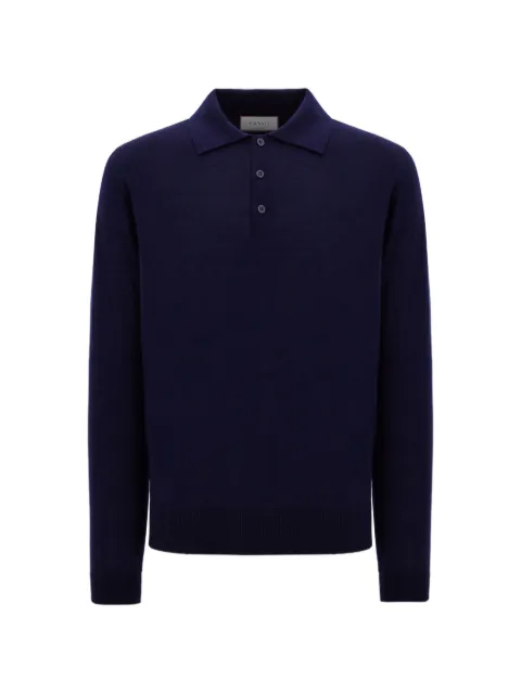 Canali merino wool polo sweater Blue C1123MK02353