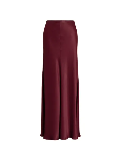Alberta Ferretti satin-finish maxi skirt Red A010166270