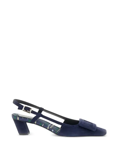 Roger Vivier Belle Vivier buckle-detail square-toe pumps Blue RVW00635340HR0U824