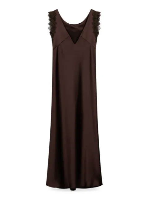 Luisa Cerano lace-trim maxi dress Brown 74870837770