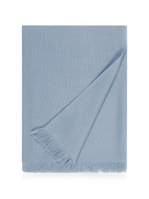 BOMPARD Voile Stole fringed scarf Blue A12