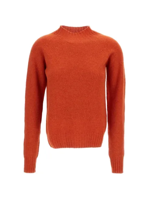 Drumohr mock-neck knitted sweater Orange L5W113TL280