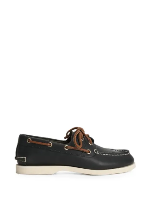 Timberland contrast-stitch lace-up boat shoes Blue A2Q9X