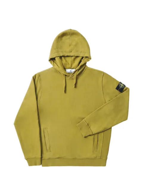 Stone Island logo-patch hoodie Green L2S156100048S0A20