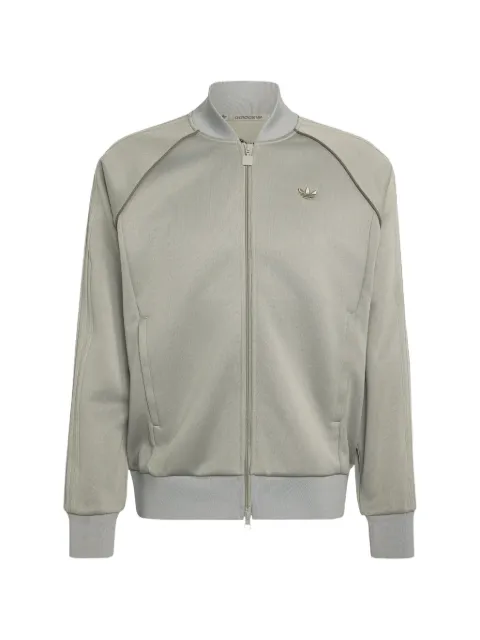 adidas logo-embroidered zip-up sweatshirt Grey KQ6965