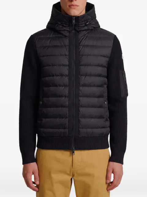 Moncler padded zip-up cardigan Black L20919B50800A9340