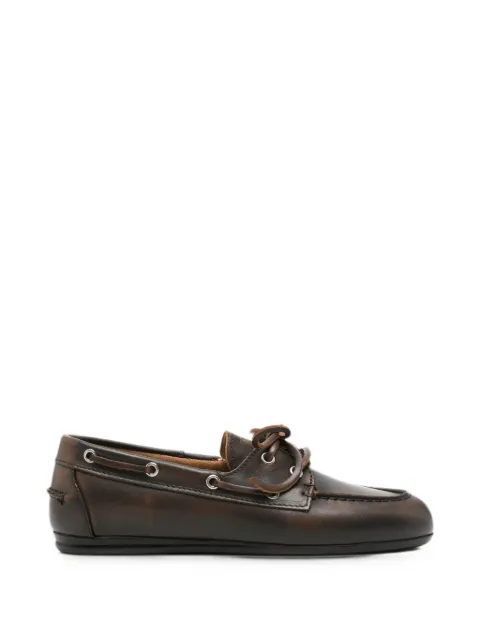 Posa lace-up leather loafers Brown PW25