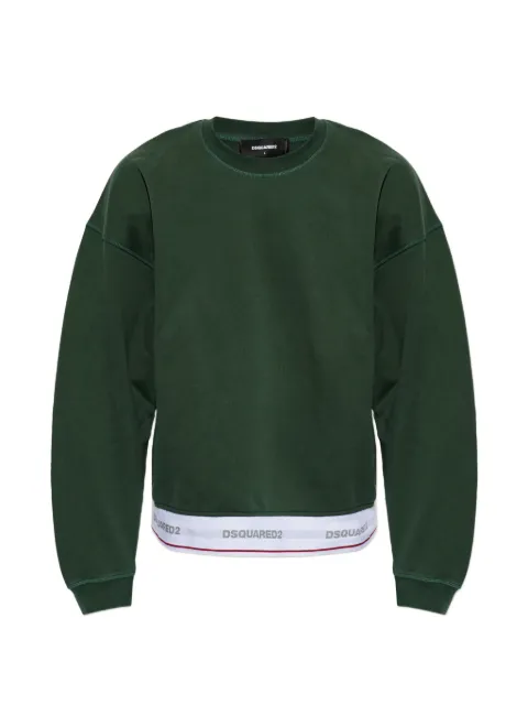 DSQUARED2 logo-waistband sweatshirt Green S74GU0961D25028
