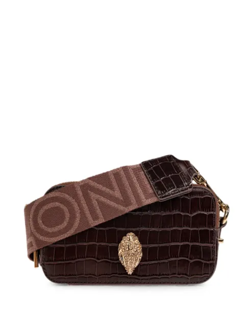 Kurt Geiger London Kensington croc-effect leather crossbody bag Brown 2ZSMKENSINGTONCAMERA0