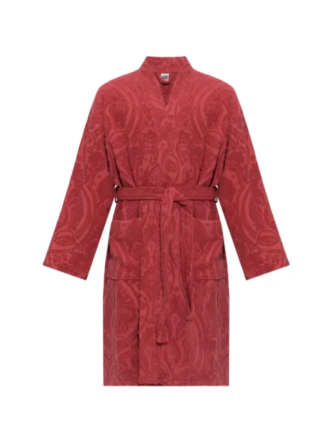 ETRO HOME paisley-jacquard bathrobe Red UKFD0001AQ447
