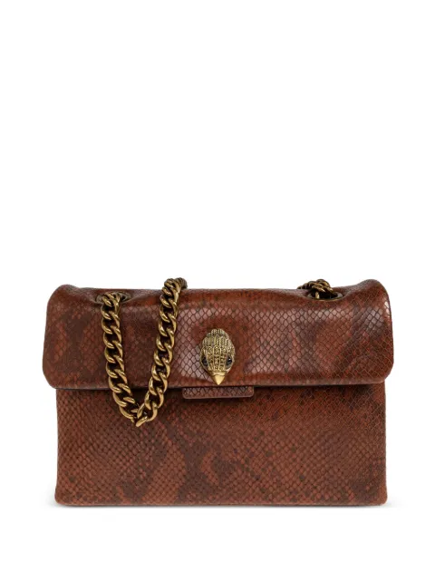 Kurt Geiger London Kensington snake-print leather shoulder bag Brown LEATHERKENSINGTONBAG