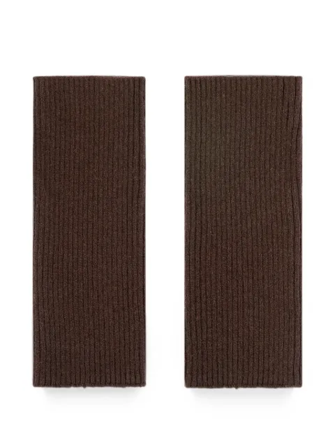 BOMPARD ribbed cashmere mittens Brown AK561