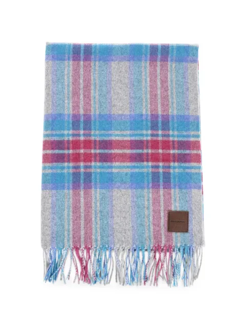 DSQUARED2 tartan fringed scarf Grey SCM002802M05790
