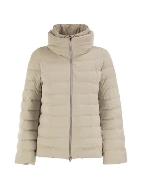 Herno padded calf suede-effect jacket Neutrals PI00178DR124541310