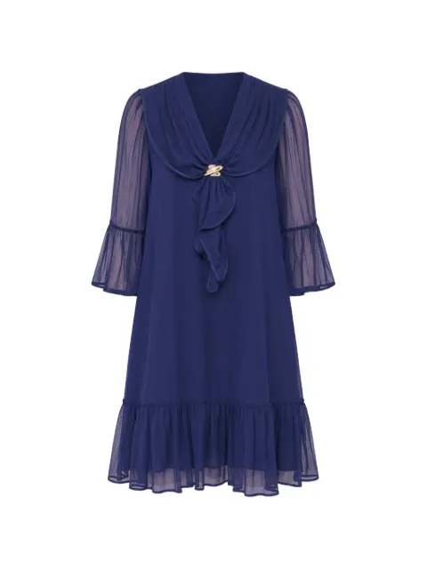 NISSA silk midi dress Blue RC16973
