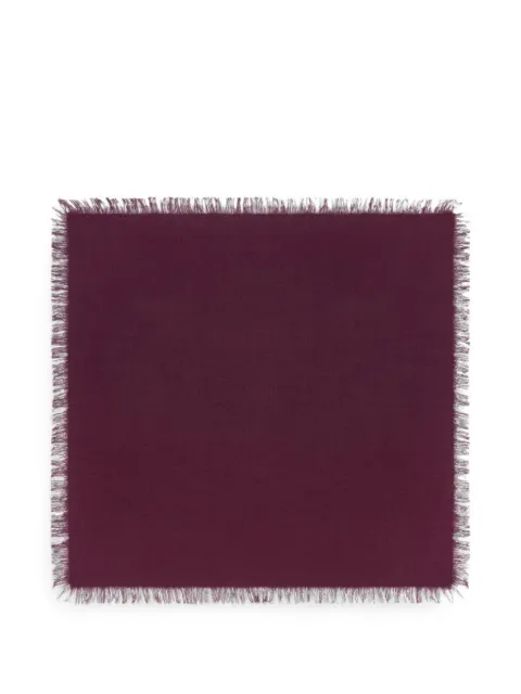 BOMPARD mini fringed twill scarf Red A874