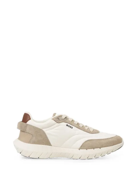 BOSS Motion Run panelled logo-print sneakers White 50568944