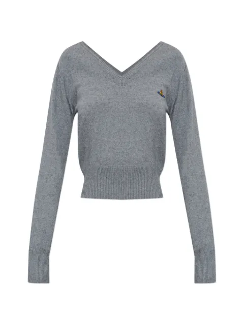 Vivienne Westwood Beatrice V-neck sweater Grey 1803007NY001V