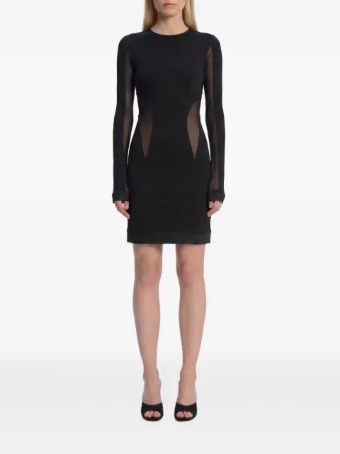 The Attico mini dress with tulle inserts Black 261WCA00533115AA