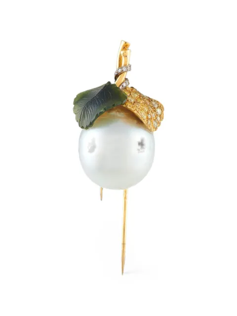 LB Exclusive baroque pearl and diamond brooch Gold MD12062926