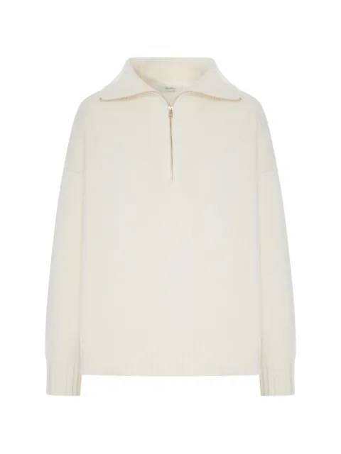 Max Mara half-zip knitted sweater Neutrals 2621366062600