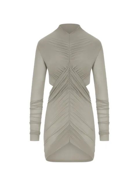 Rick Owens ruched cut-out mini dress Grey RP02F5205JS