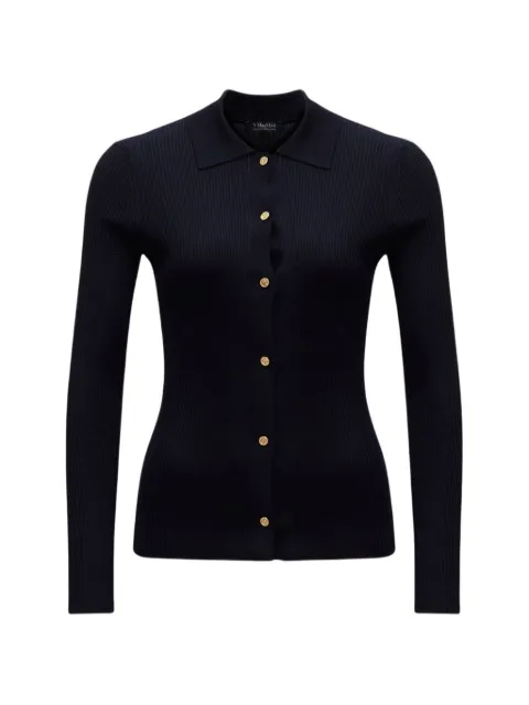 'S Max Mara ribbed-knit button-down cardigan Blue 2629346011600