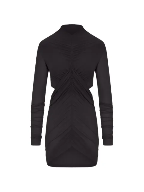 Rick Owens ruched cut-out mini dress Black RP02F5205JS