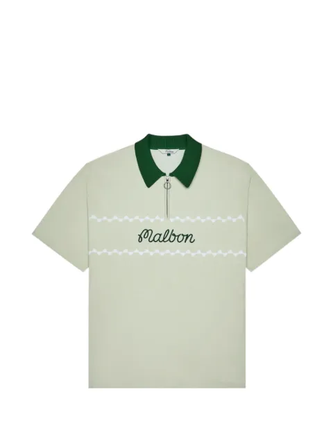 Malbon Golf Benny zip-up polo shirt Green M10065