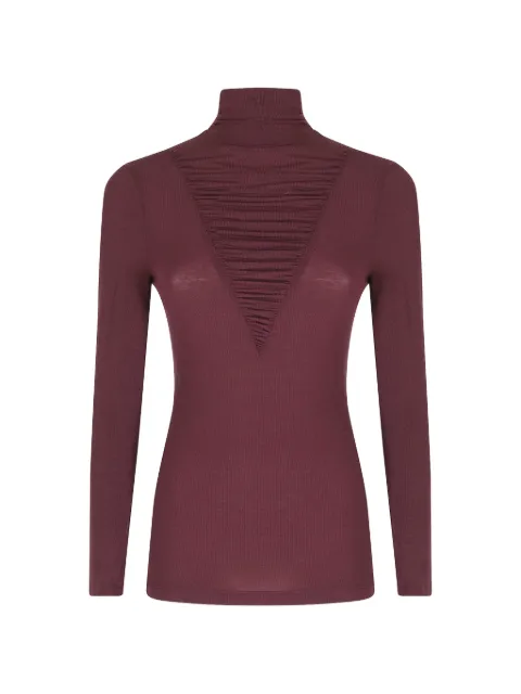 NISSA lyocell wool-blend turtleneck top Red TOP16787