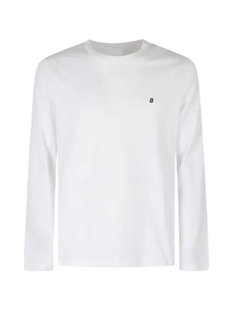 DONDUP logo-embroidered long-sleeve T-shirt White US343JF0271UZL4099