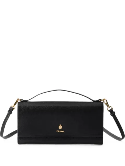 Prada mini Saffiano leather wallet Black 1MT0422ZSN