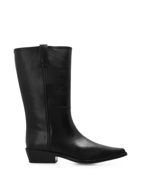Michael Michael Kors Farren pointed-toe leather boots Black 40T6FRMB5L0