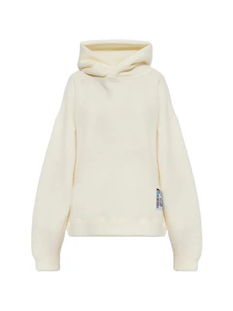 DSQUARED2 logo-patch wool hoodie Neutrals S72GU0531D25038