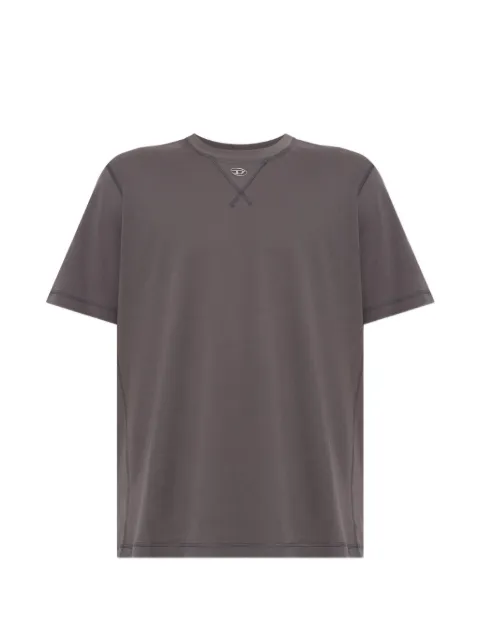 Diesel logo-plaque topstitched T-shirt Grey A199630AIJU