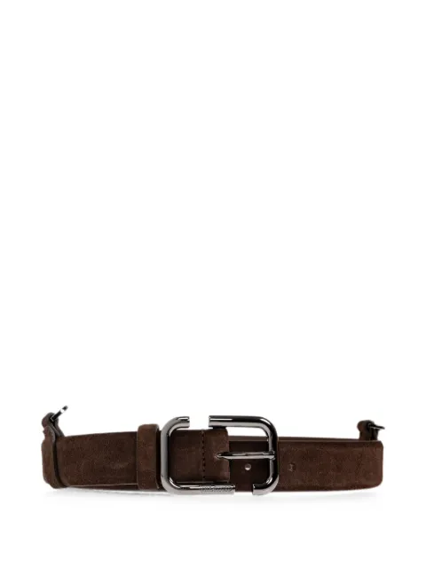 The Attico chain-detail suede belt Brown 261WKE00031LBT007AA