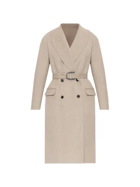 Ferragamo double-breasted coat Neutrals 795781