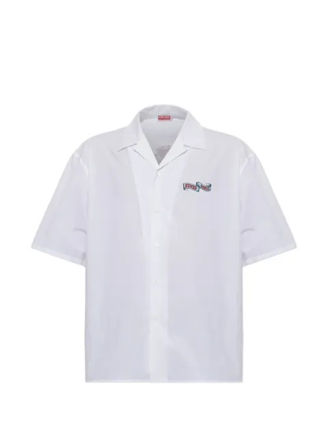 Kenzo tiger-print short-sleeve shirt White FG65CH1329L1