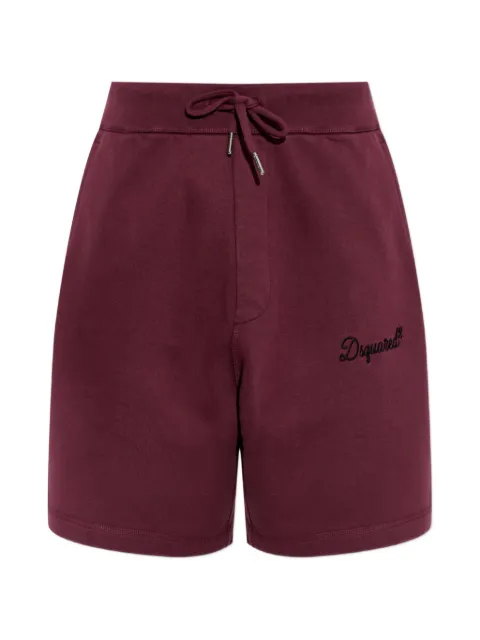 DSQUARED2 logo-embroidered drawstring shorts Red S74MU0969D25029