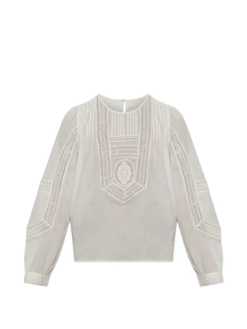Ulla Johnson Marlowe lace-trimmed cotton top White PF260219
