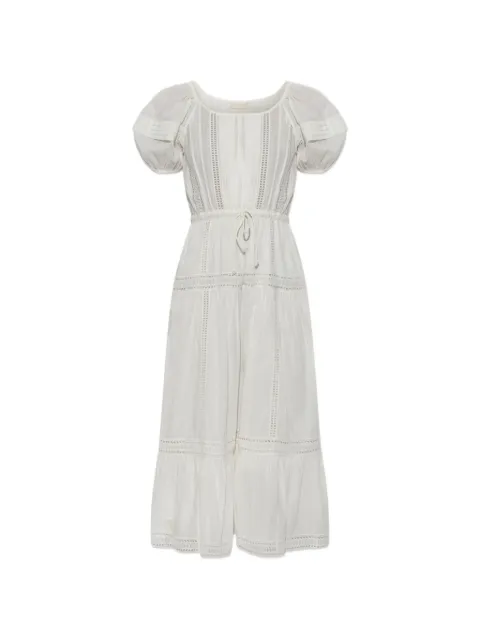 Ulla Johnson Isolde lace-trimmed tiered midi dress White PF2601690