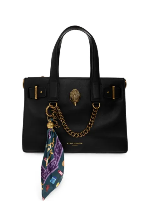 Kurt Geiger London small Sloane leather tote bag Black SLOANESMTOTE