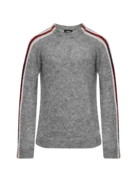 DSQUARED2 side-stripe raglan-sleeve sweater Grey S71HA1443D13252