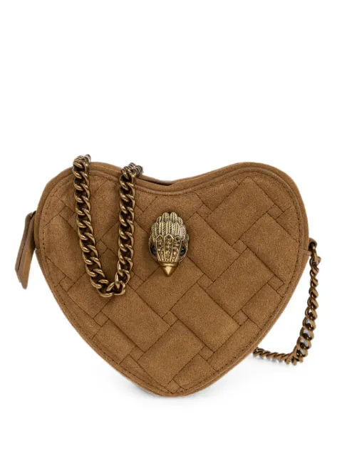 Kurt Geiger London Kensington Heart woven mini bag Brown KENSINGTONHEARTXBODY