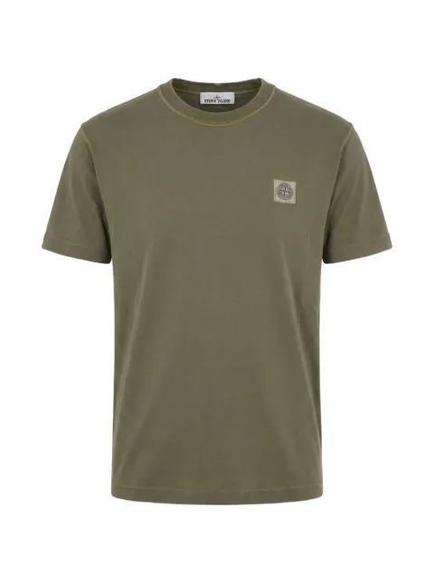 Stone Island 2100026 organic cotton jersey fissato effect Green L2S152100026S0057