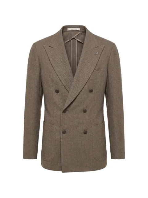 Tagliatore double-breasted peak-lapel blazer Brown 1SMC20KAI120212U