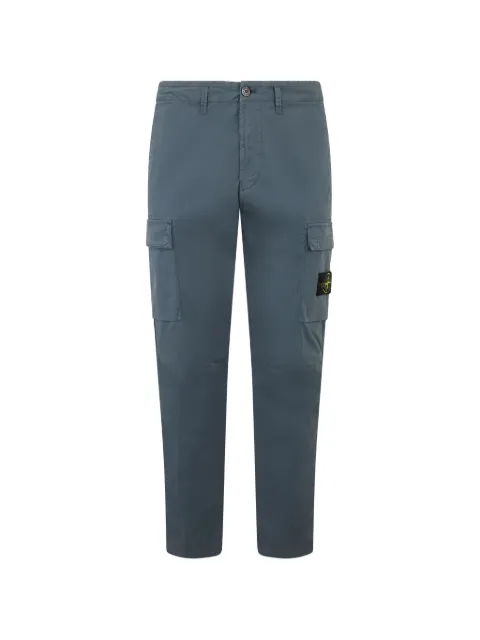 Stone Island 3100032 stretch organic cotton twill cargo trousers Blue L2S153100032S0A10